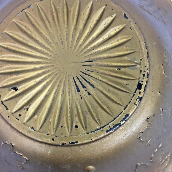 Vintage Goofus Bowl Grape Leaf Center Star Scallop Edge Centerpiece Decor - Picture 8 of 8